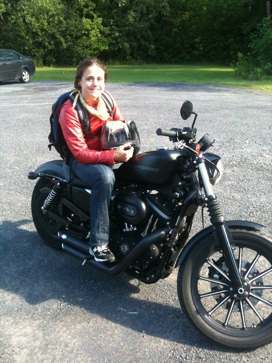 Kolleen Duley on motorcycle